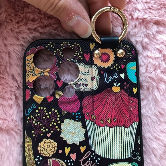 For iPhone 13,13 pro,13 pro max phone case with wrist strap kickstand keychain - Picture 6 of 17